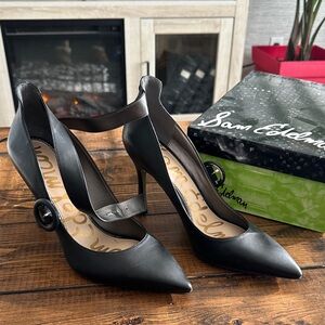 Sam Edelman Black Strap Heels